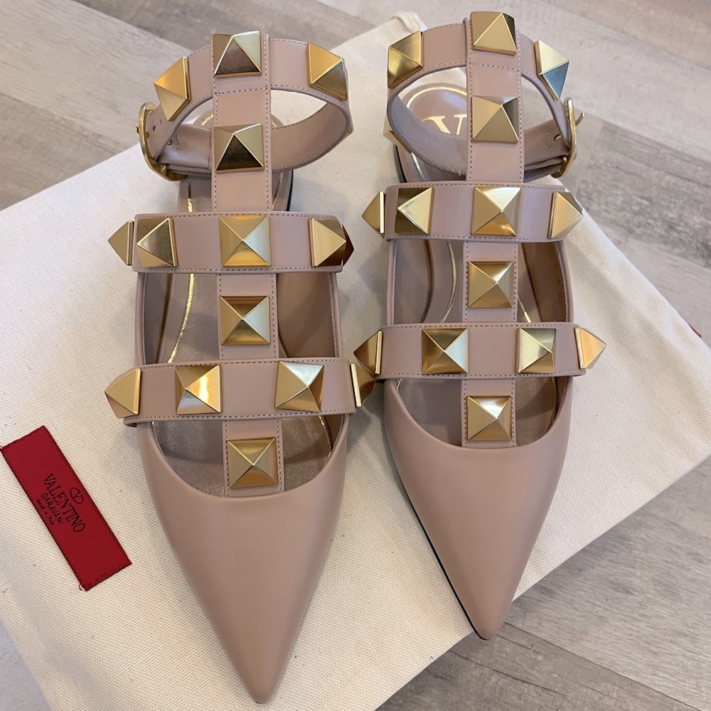 Valentino Roman Stud Calfskin Ballet